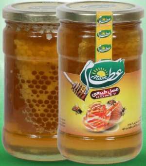 عسل طبیعی شیشه موم دار
